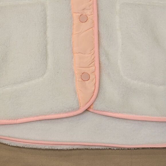 NWT Puma Sherpa‎ Fleece Jacket Womens Ivory Pink Athletic Outerwear Large - Picture 6 of 14